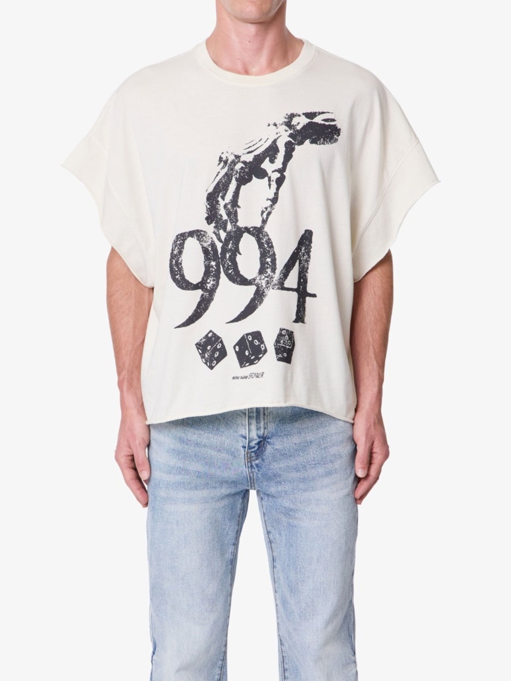 mnml Gamble Cutoff Tee - Off White Size XLOff White / XL